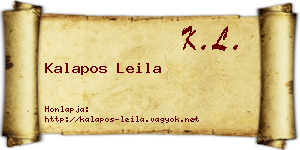 Kalapos Leila névjegykártya
